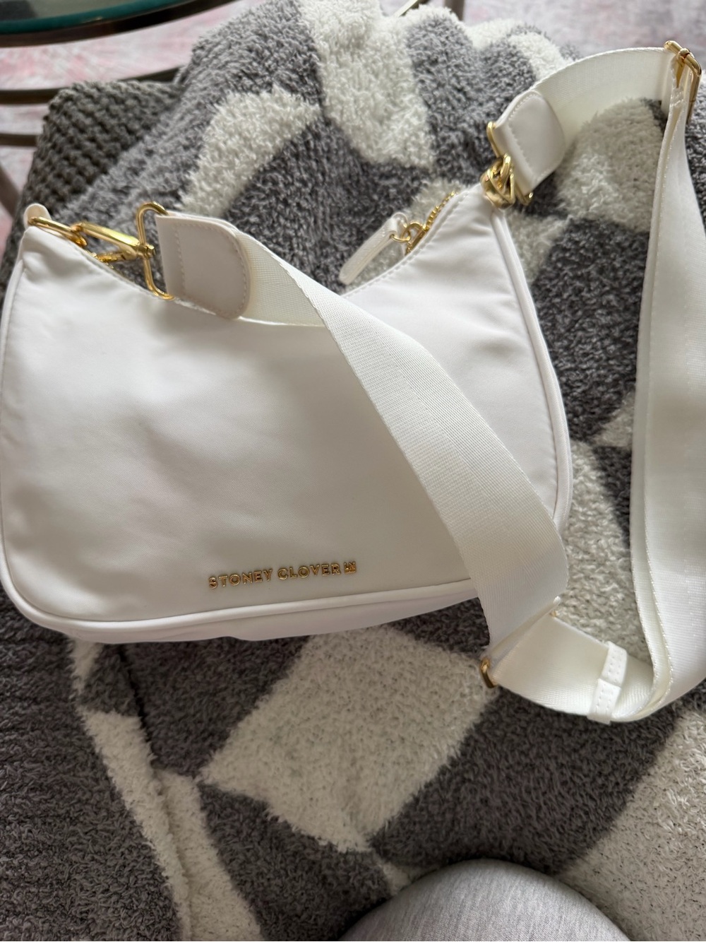 Stoney Clover Lane White Shoulder Bag with Gold Hardware - Picture 2 of 4